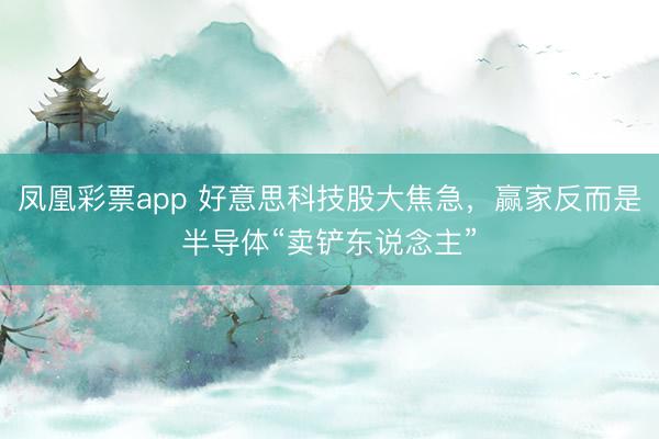凤凰彩票app 好意思科技股大焦急，赢家反而是半导体“卖铲东说念主”
