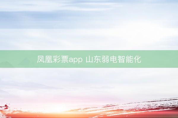 凤凰彩票app 山东弱电智能化