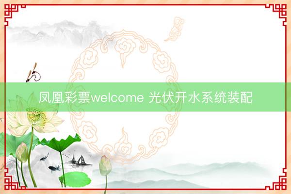 凤凰彩票welcome 光伏开水系统装配