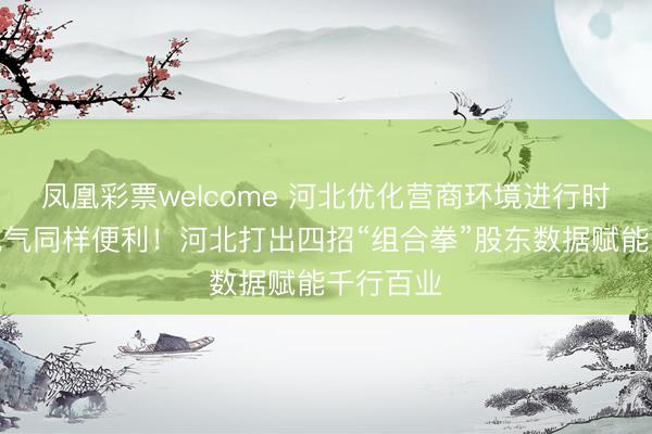 凤凰彩票welcome 河北优化营商环境进行时丨像水电气同样便利！河北打出四招“组合拳”股东数据赋能千行百业