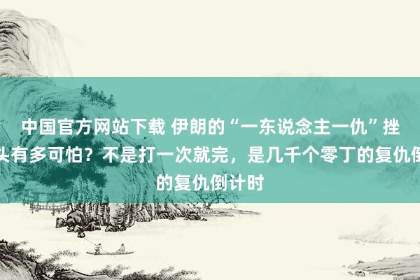 中国官方网站下载 伊朗的“一东说念主一仇”挫折口头有多可怕？不是打一次就完，是几千个零丁的复仇倒计时