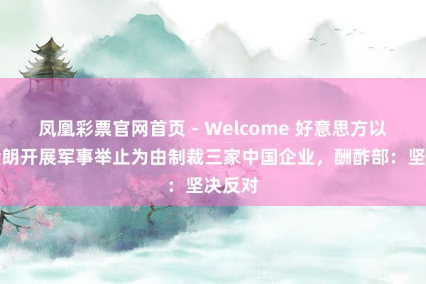 凤凰彩票官网首页 - Welcome 好意思方以协助伊朗开展军事举止为由制裁三家中国企业,酬酢部:坚决反对