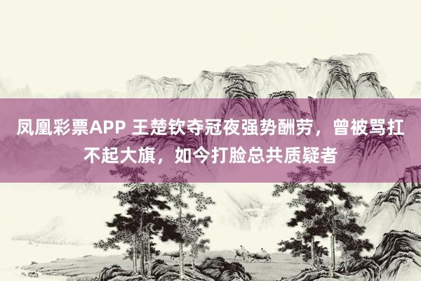 凤凰彩票APP 王楚钦夺冠夜强势酬劳，曾被骂扛不起大旗，如今打脸总共质疑者