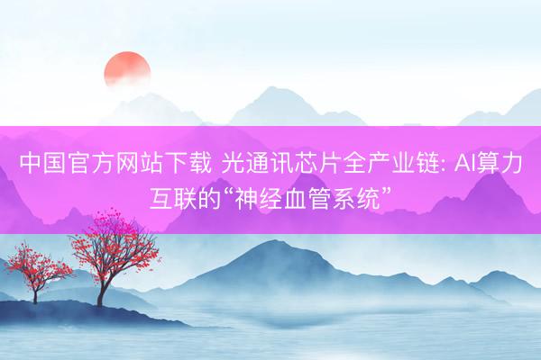 中国官方网站下载 光通讯芯片全产业链: AI算力互联的“神经血管系统”