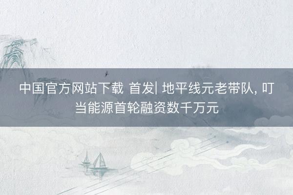 中国官方网站下载 首发| 地平线元老带队， 叮当能源首轮融资数千万元