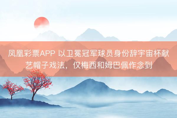 凤凰彩票APP 以卫冕冠军球员身份辞宇宙杯献艺帽子戏法，仅梅西和姆巴佩作念到